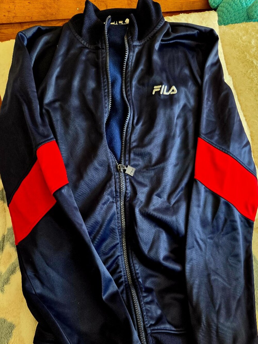 Mens Fila Collared Zip UP